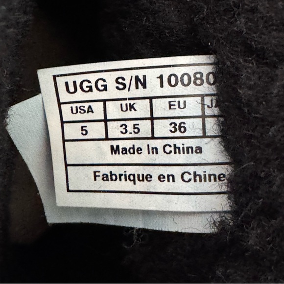 UGG Australia Women's Michaela Black Nubuck Boot Waterproof Winter Lined Size: 5 - Picture 8 of 11